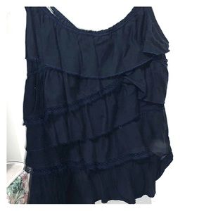Dark Navy Blue ruffle tank top size sml